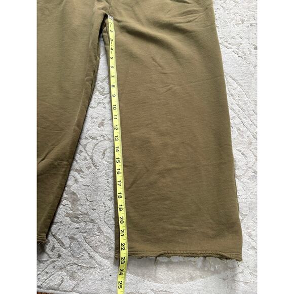 Pact Women’s Wide Leg Cropped Sweatpants Olive Green Size M - Picture 4 of 6